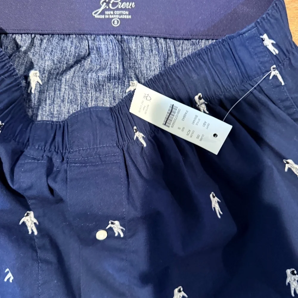 JCrew Navy Astronaut Print Cotton Boxers Small